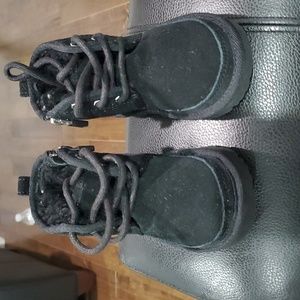 New size 7 toddler Black UGGs high tops with zipper